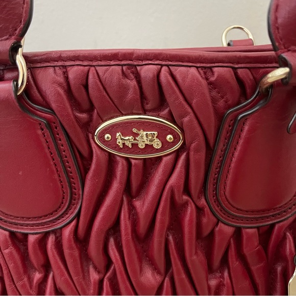 Coach Red Leather Handbag - Picture 2 of 8